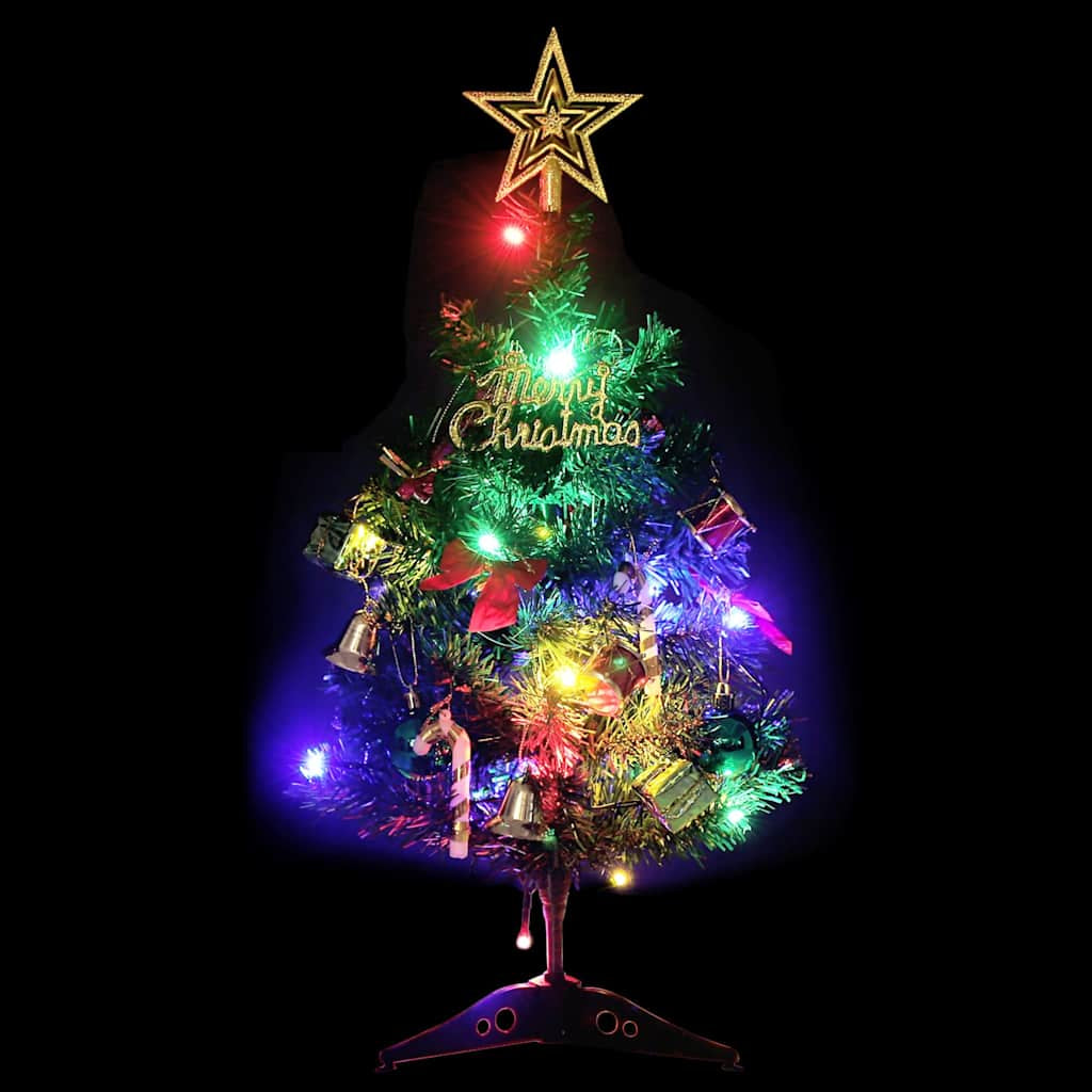 Vidaxl Mini Árbol De Navidad Artificial Con 20 Luces Led Verde 45 Cm_1