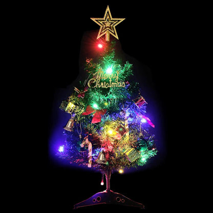 Vidaxl Mini Árbol De Navidad Artificial Con 20 Luces Led Verde 45 Cm_1