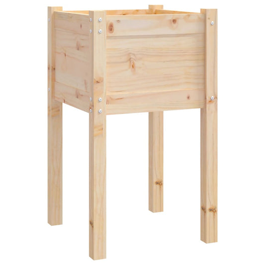 Jardinera De Madera Maciza De Pino 50x50x70 Cm_0
