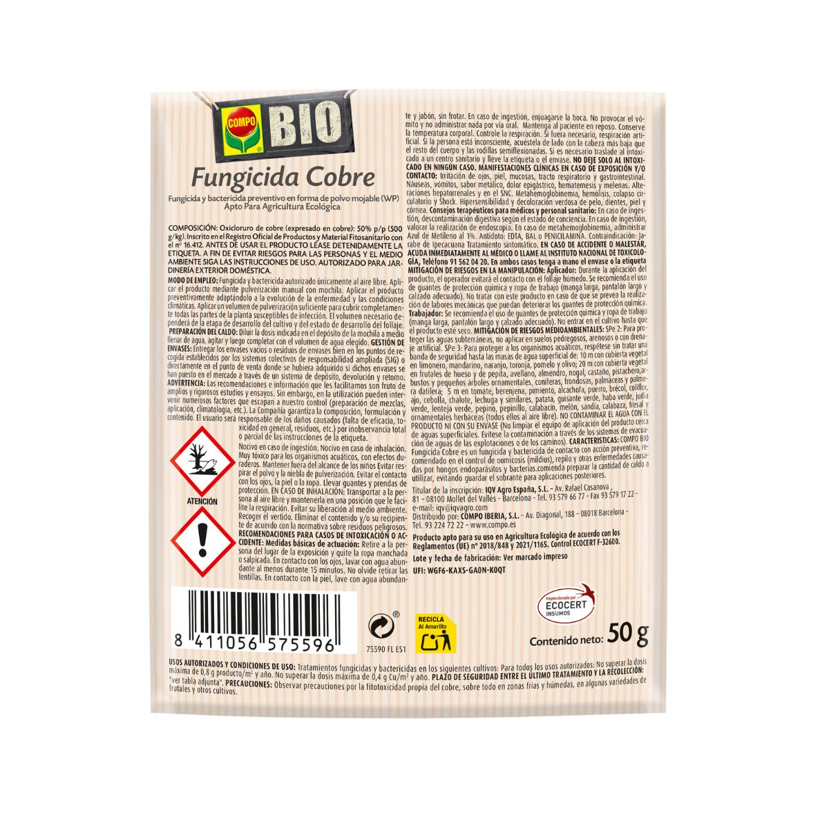 Compo Bio Fungicida de Cobre 50 g