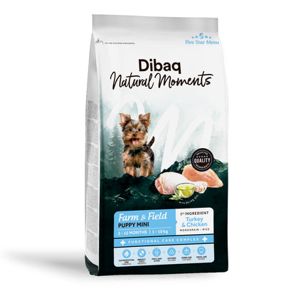Dibaq Natural Moments 5 Star Pavo Y Pollo Cachorro Razas Pequeñas 2kg_0