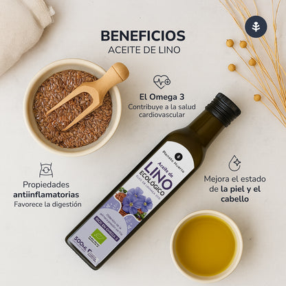 Óleo de Linhaça Prensado a Frio Planeta Huerto ECO 500 ml