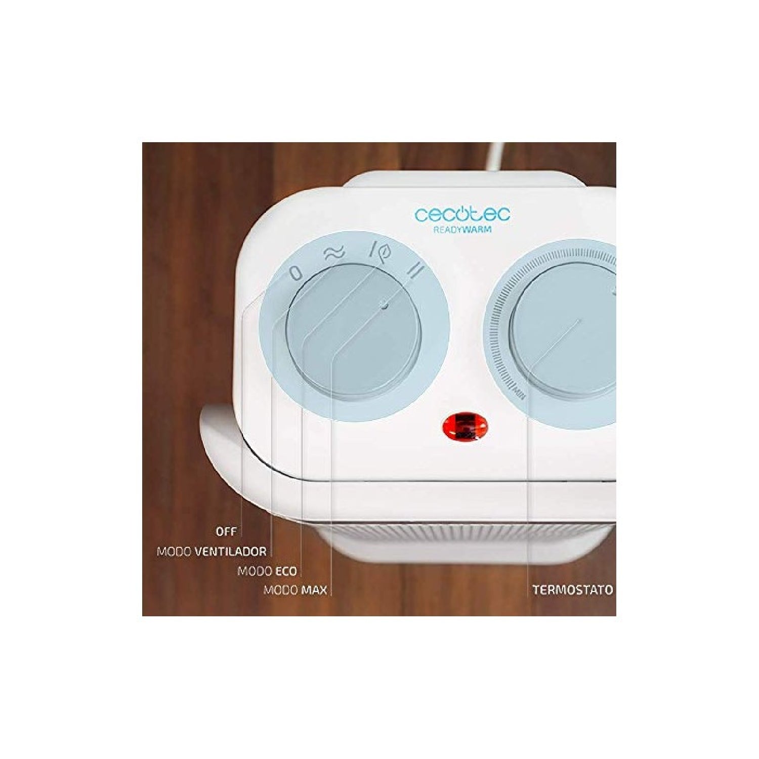 Calefactor Baño Cerámico Ready Warm 6250 Ceramic Sky Style. 2000 W, Termostato Regulable, 3 Modos, Protección Sobrecalentamiento Y Antivuelco, 20 M2_1