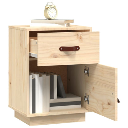 Mesitas De Noche 2 Uds Madera Maciza De Pino 40x34x55 Cm_2