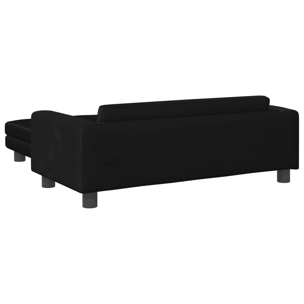 Cama Para Perros Con Extensión Terciopelo Negro 100x50x30 Cm / Vetonek_1