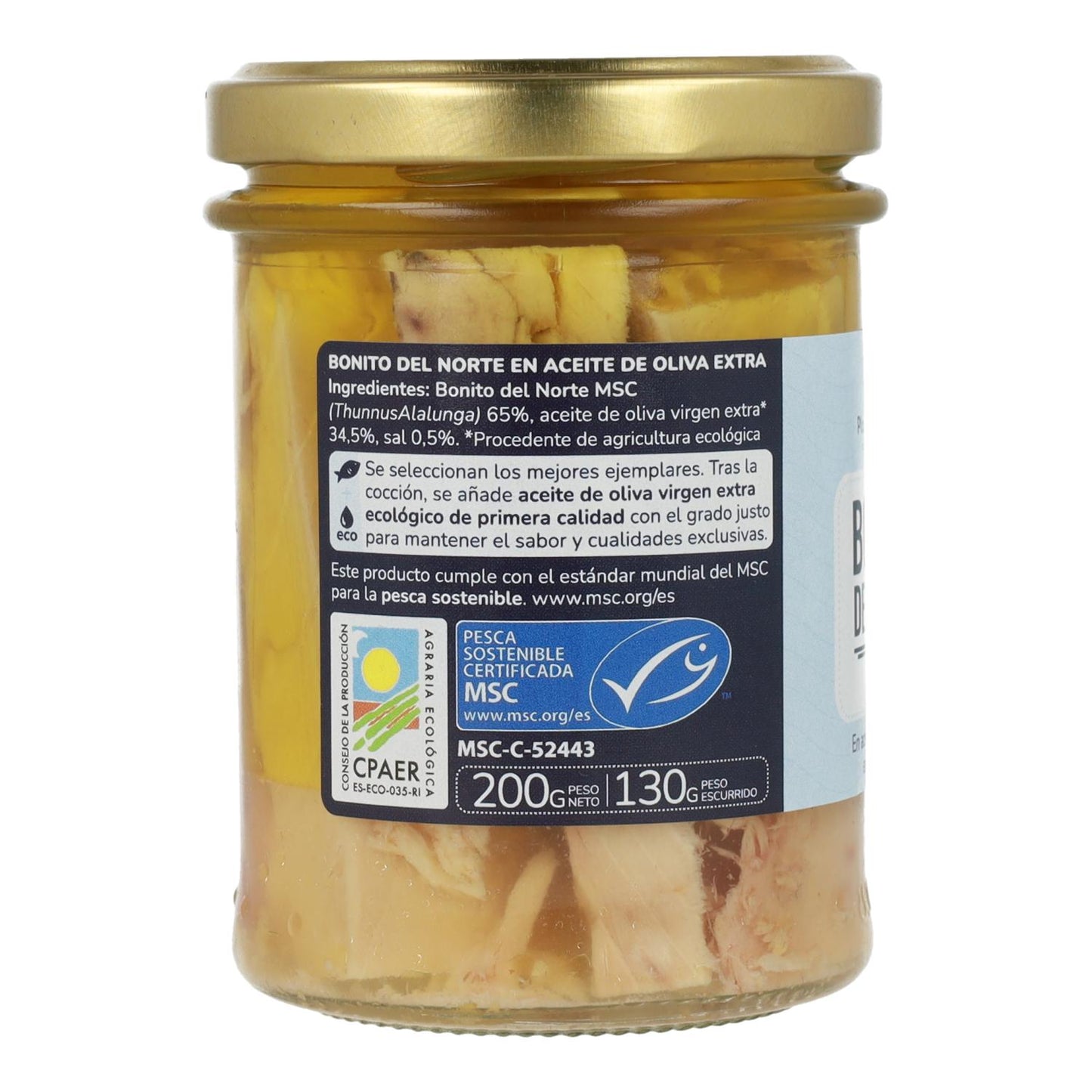 Pack 12x Atum Bonito do Norte em azeite virgem extra ECO Planeta Huerto 200 g