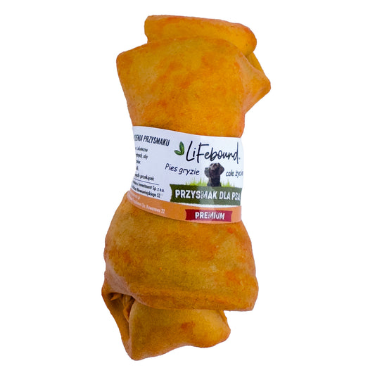 Lifebound - Hueso Masticable Natural Para Perros De Cuero De Ternera En Forma De Hueso Sabor Pizza - 10 Pzas M_0