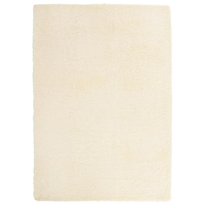 Vidaxl Alfombra Peluda De Pelo Largo Navarra Crema 240x340cm Poliéster_0