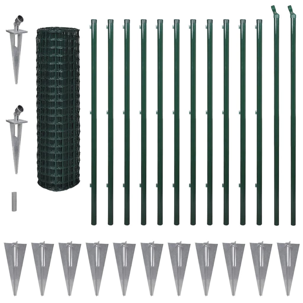 Euro Valla De Acero Verde 25x1,5 M / Vetonek_0