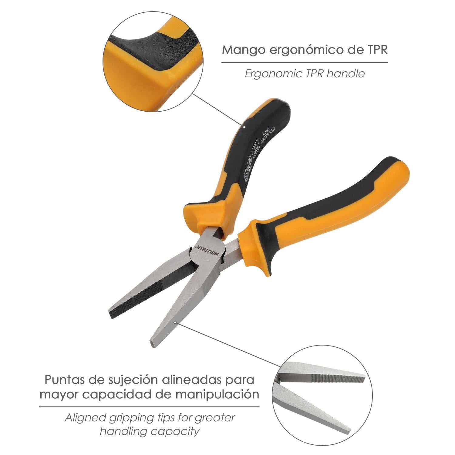 Alicates Boca Plana 150 Mm. Acero Din 5745 Alicates Punta Plana, Alicates Boca Plana Larga,