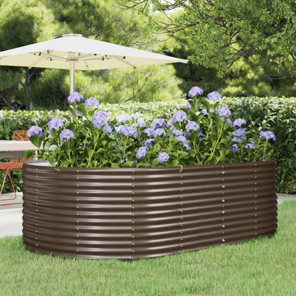 Jardinera Arriate Acero Galvanizado Marrón 212x140x68cm_1