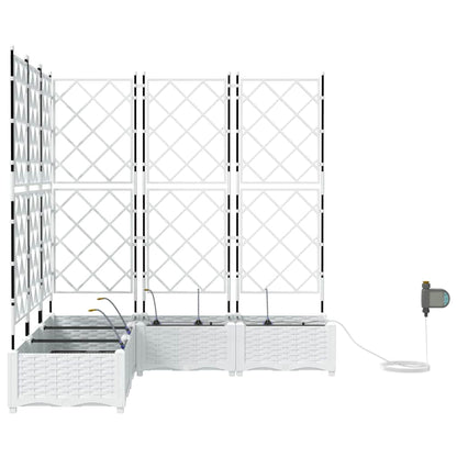Macetero De Jardín 5 Uds. Blanco 120 X 120 X 126 Cm Pp_4