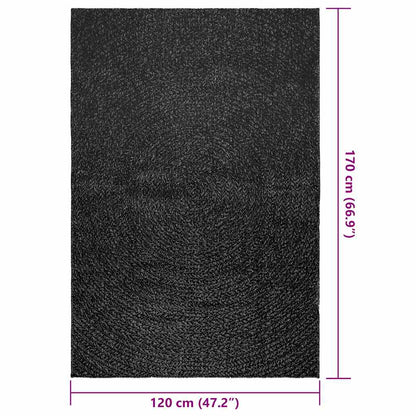 Vidaxl Alfombra Zizur Apariencia Yute Interior Exterior Antracita_2