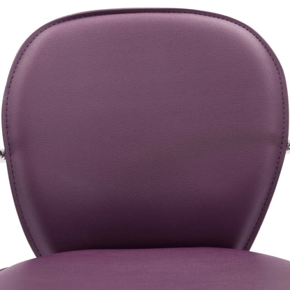 Taburetes Cocina Con Reposabrazos 2 Uds Cuero Sintético Morado_5