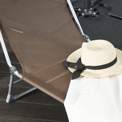 Outsunny Tumbona Plegable Y Reclinable Con Reposacabezas Y Respaldo Ajustable_3