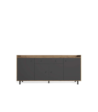 Mueble Aparador Marta 4 Puertas 1 Cajón Acabado Pizarra/sabi, 180.5cm(ancho) 79.5cm(alto)_3