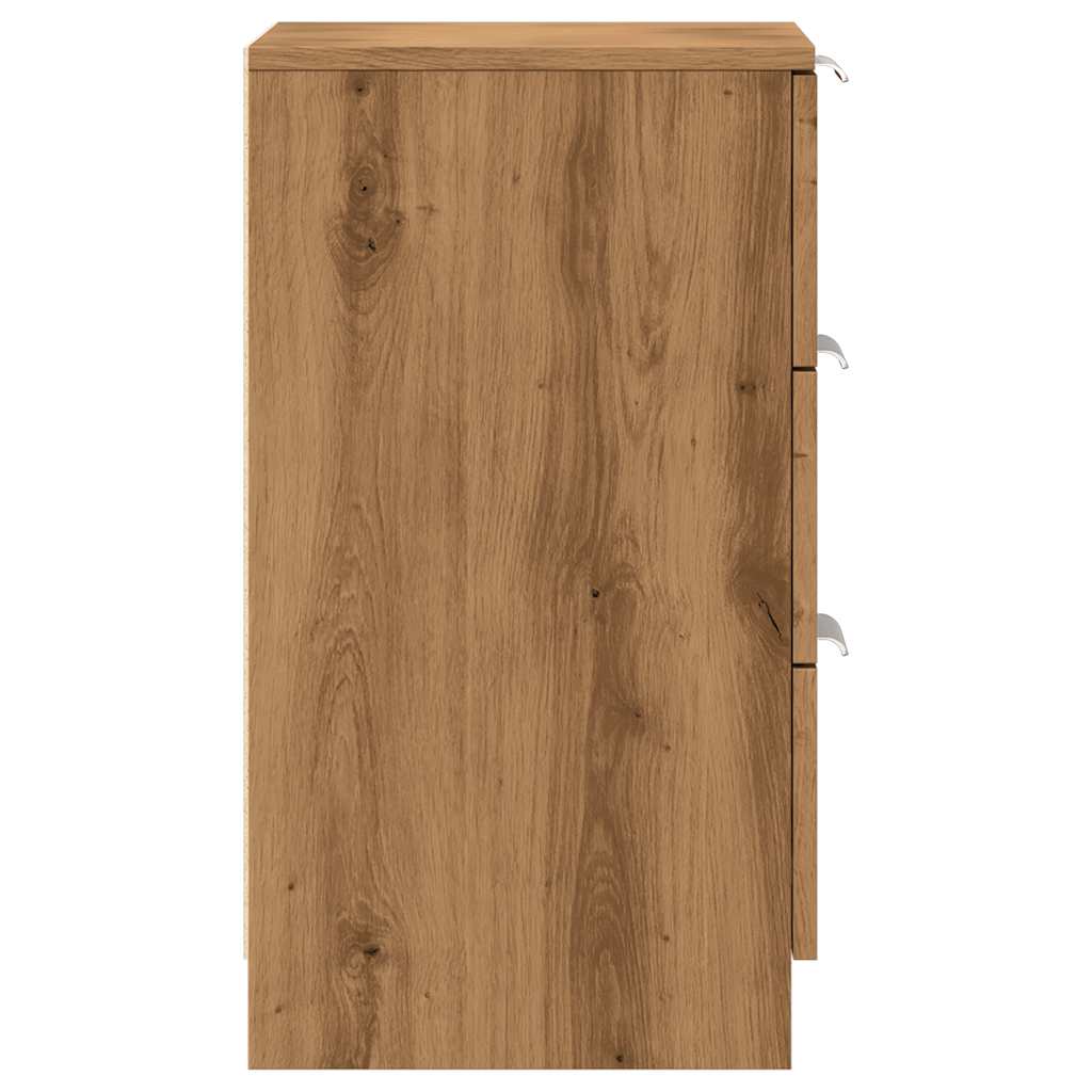 Mesitas Noche 2 Uds Madera Ingeniería Roble Artisan 40x36x65 Cm_4