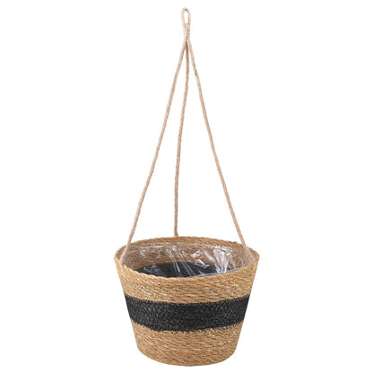 Hanging Plant Pot 3 Uds. Natural Y Negro Ø26 X 19 Cm_4