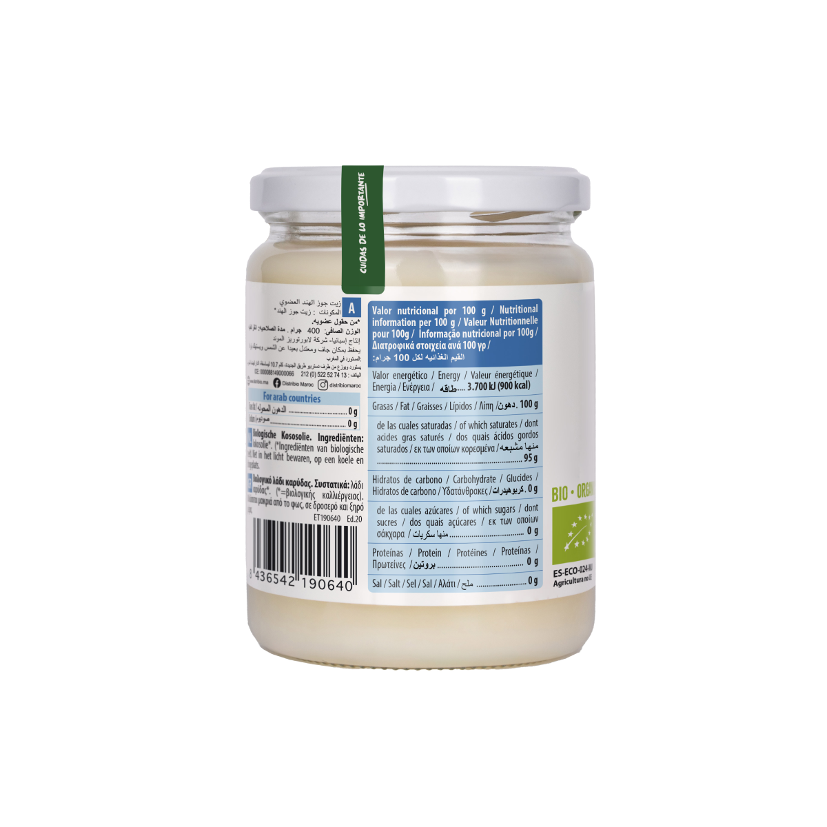Óleo de coco biológico, NaturGreen 400 g