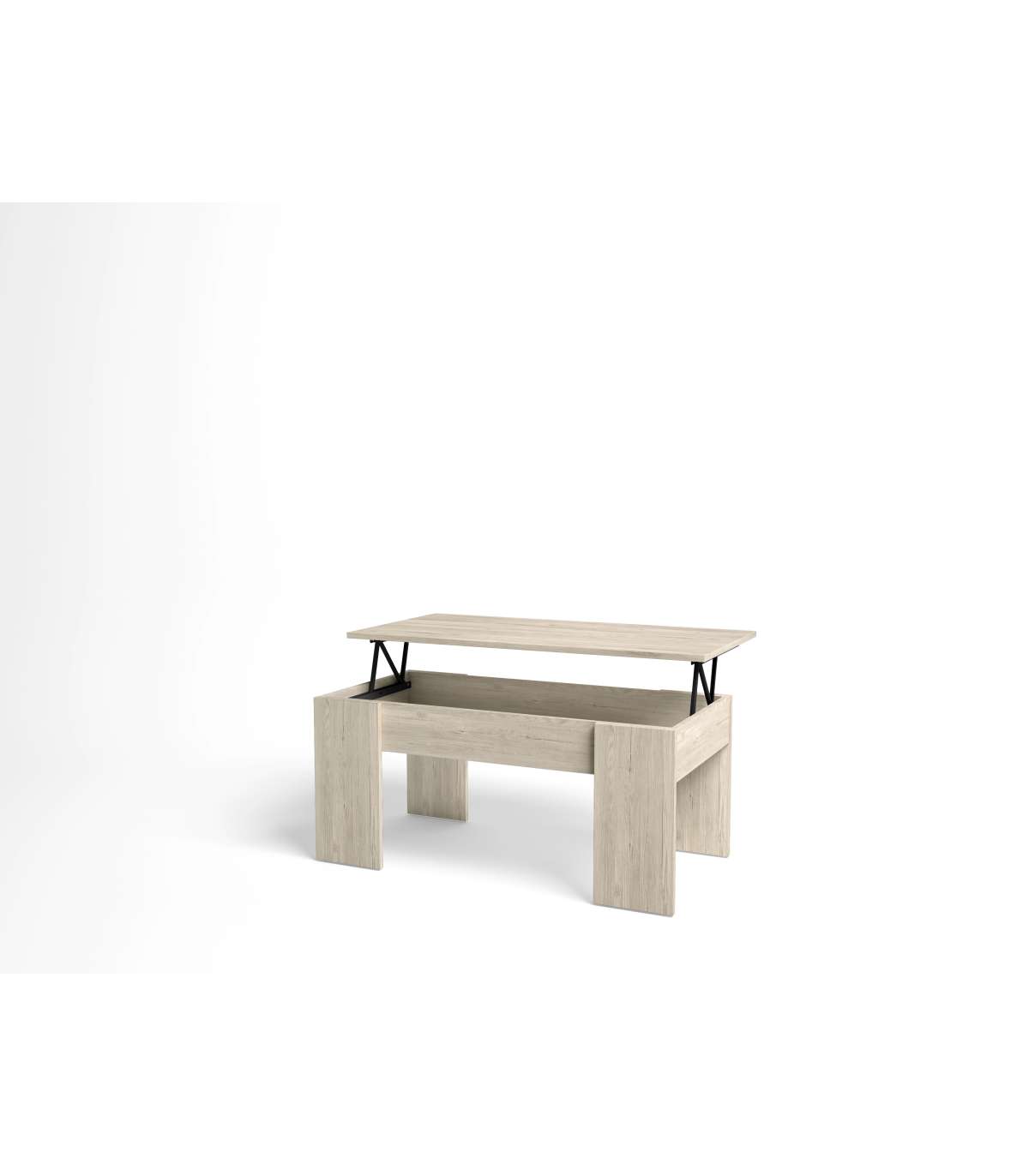 Mesa De Centro Elevable Samira Acabado Sahara, 100cm(ancho) 50cm(fondo) 45cm(alto)._3
