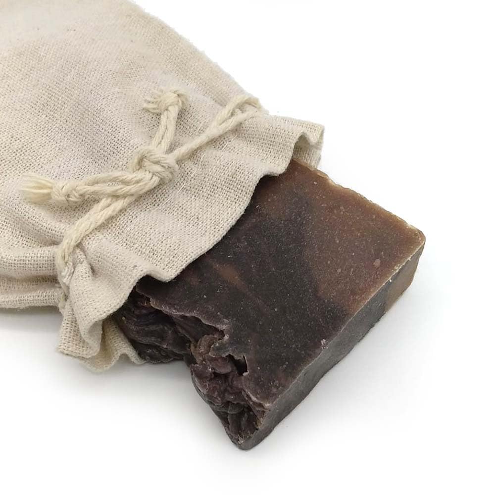 Jabón Natural Regaliz 90g En Bolsa Regalo De Yute. Aclara Manchas - Reduce El Enrojecimiento Y Picor - Todo Tipo De Piel_0