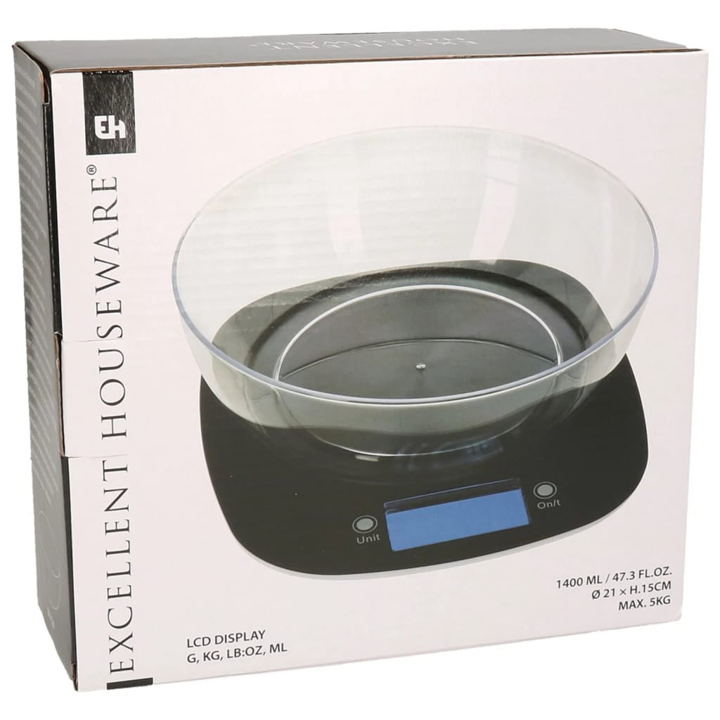 Excellent Houseware Balanza De Cocina Con Bol De Mezcla 1,4 L_3