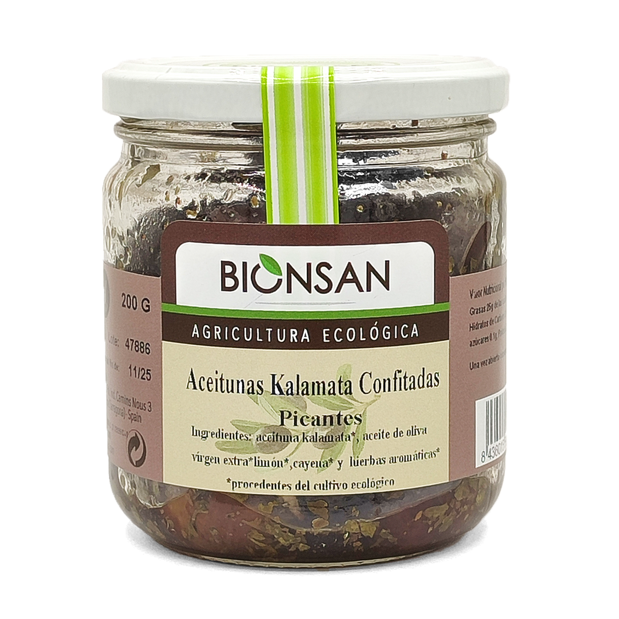 Aceitunas Negras Kalamata Confitadas Picantes Eco Bionsan 200gr_0