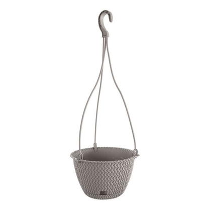 Maceta Redonda Colgante 4,8l Prosperplast Splofy Round W De Plastico En Color Gris, Ø27 X 16,6 Cm_0