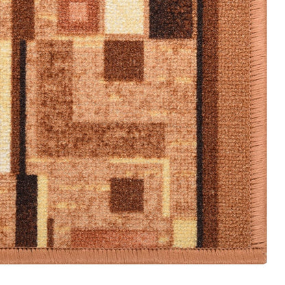Vidaxl Alfombra De Pasillo Antideslizante Marrón 67x250 Cm_3