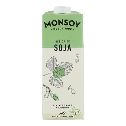 Embalagem de 6 bebidas de soja orgânicas Monsoy, 1L