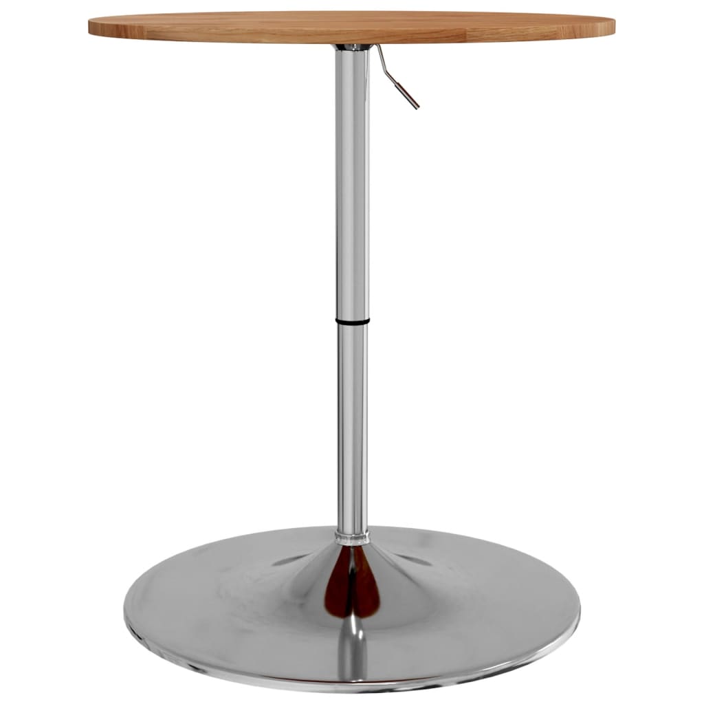 Mesa Alta De Madera Maciza Roble Marrón Claro Ø60x89,5 Cm_3