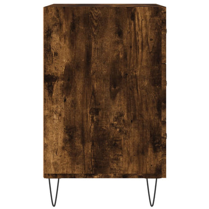 Mesita De Noche Madera De Ingeniería Roble Ahumado 40x40x66 Cm_4