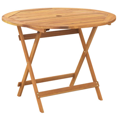 Set De Comedor De Jardín 5 Pzas Tela Madera Maciza Beige / Vetonek_1