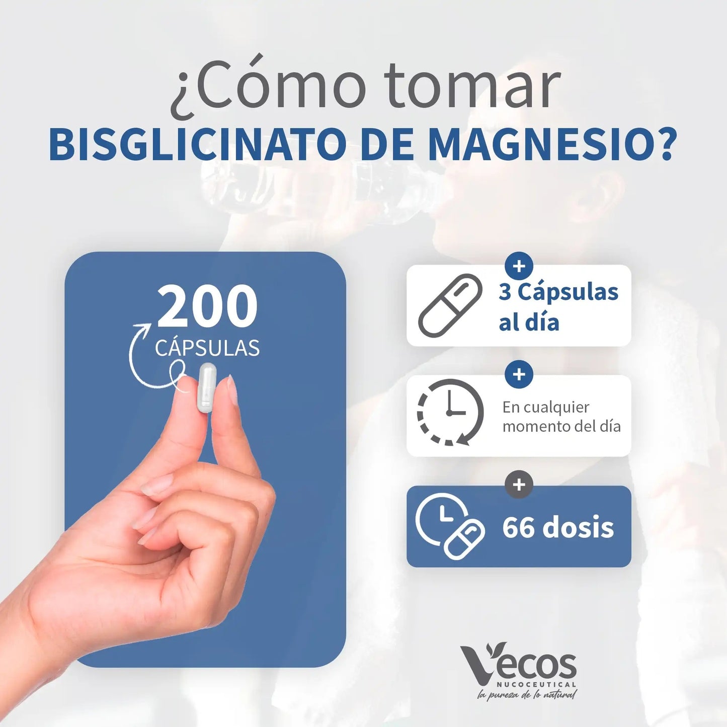 Bisglicinato magnesio Vecos 200 capsulas