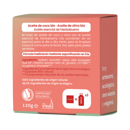 Sabonete Sólido Orgânico Essencial de Hortelã-Pimenta ESSABÓ 120 g