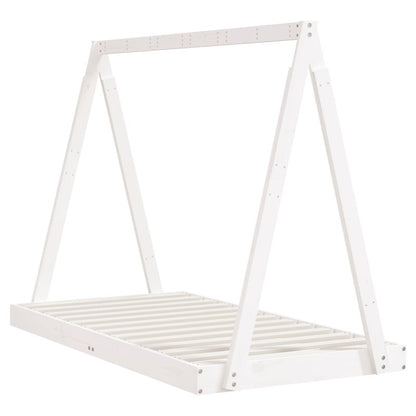 Vidaxl Estructura De Cama Para Niños Madera De Pino Blanco 80x160 Cm_5