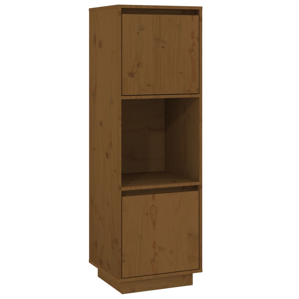 Aparador Alto De Madera Maciza De Pino Marrón Miel 38x35x117 Cm / Vetonek_1