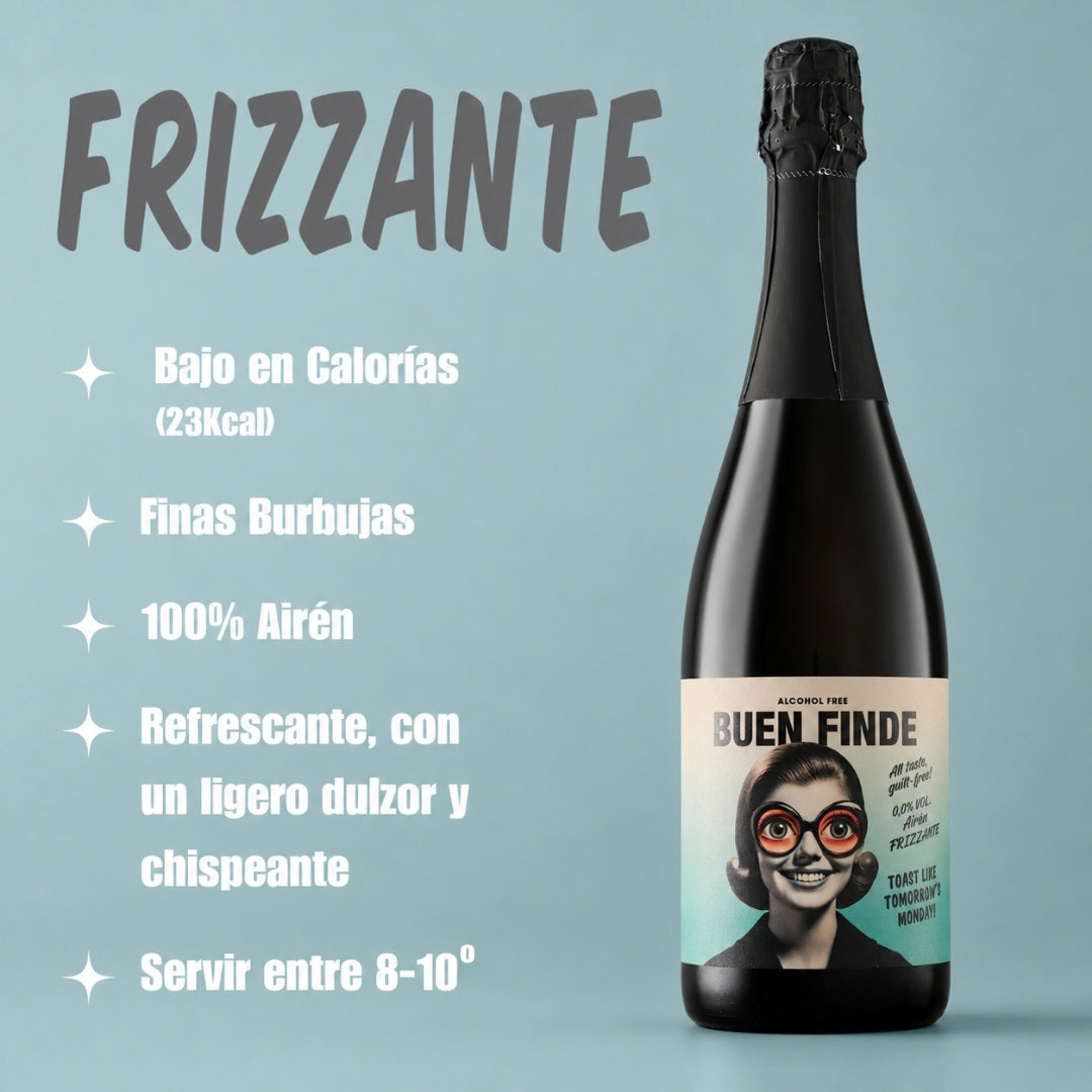 Vino Sin Alcohol 0,0% | Pack 3 Botellas X 750 Ml | Blanco Verdejo + Rosado Tempranillo + Frizzante Airén_2