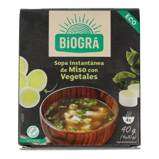 Sopa de miso vermelho Biográ com legumes, 4x10 g