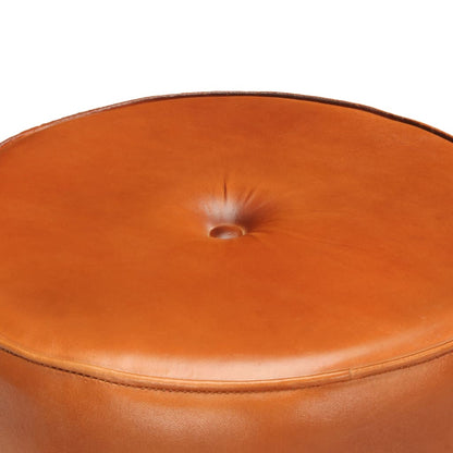 Taburetes De Cocina 2 Uds Madera Mango Rugosa Cuero Real Marrón_1