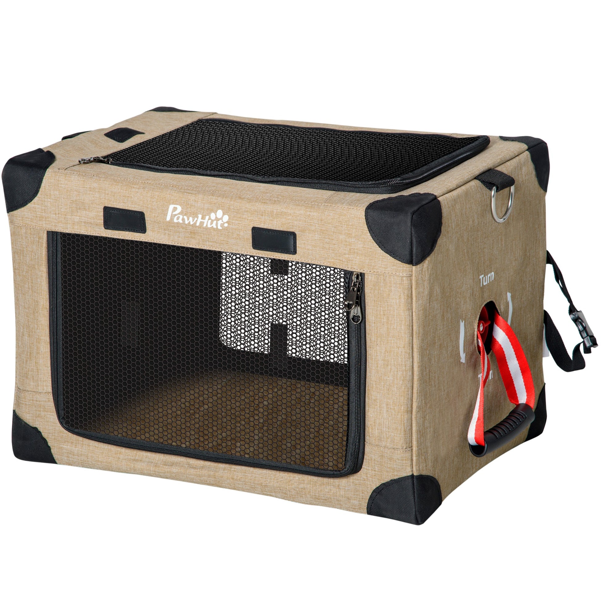 Pawhut Transportín Mochila Para Gatos Perros Plegable Con Cojín 48,5x33,5x33cm_1