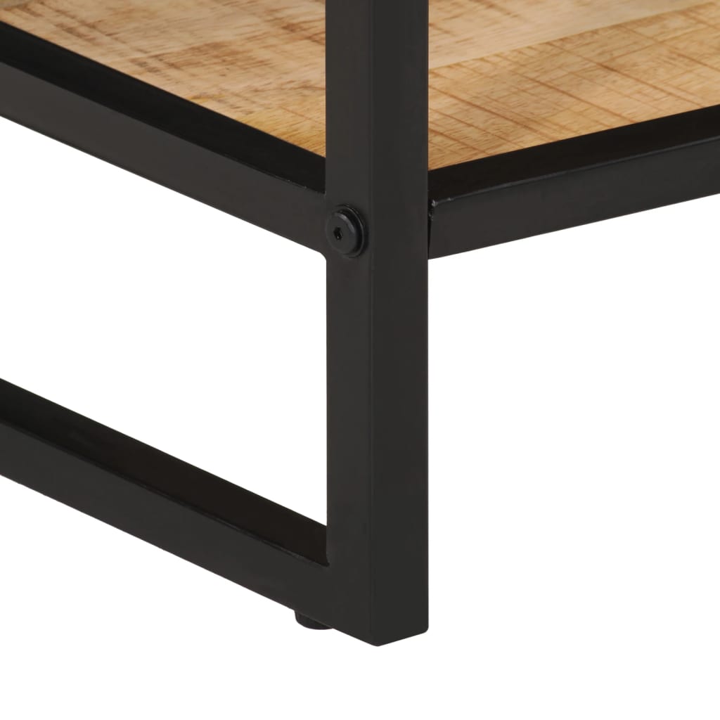 Mesa Consola Madera Maciza De Mango Rugosa 70x35x70 Cm_4