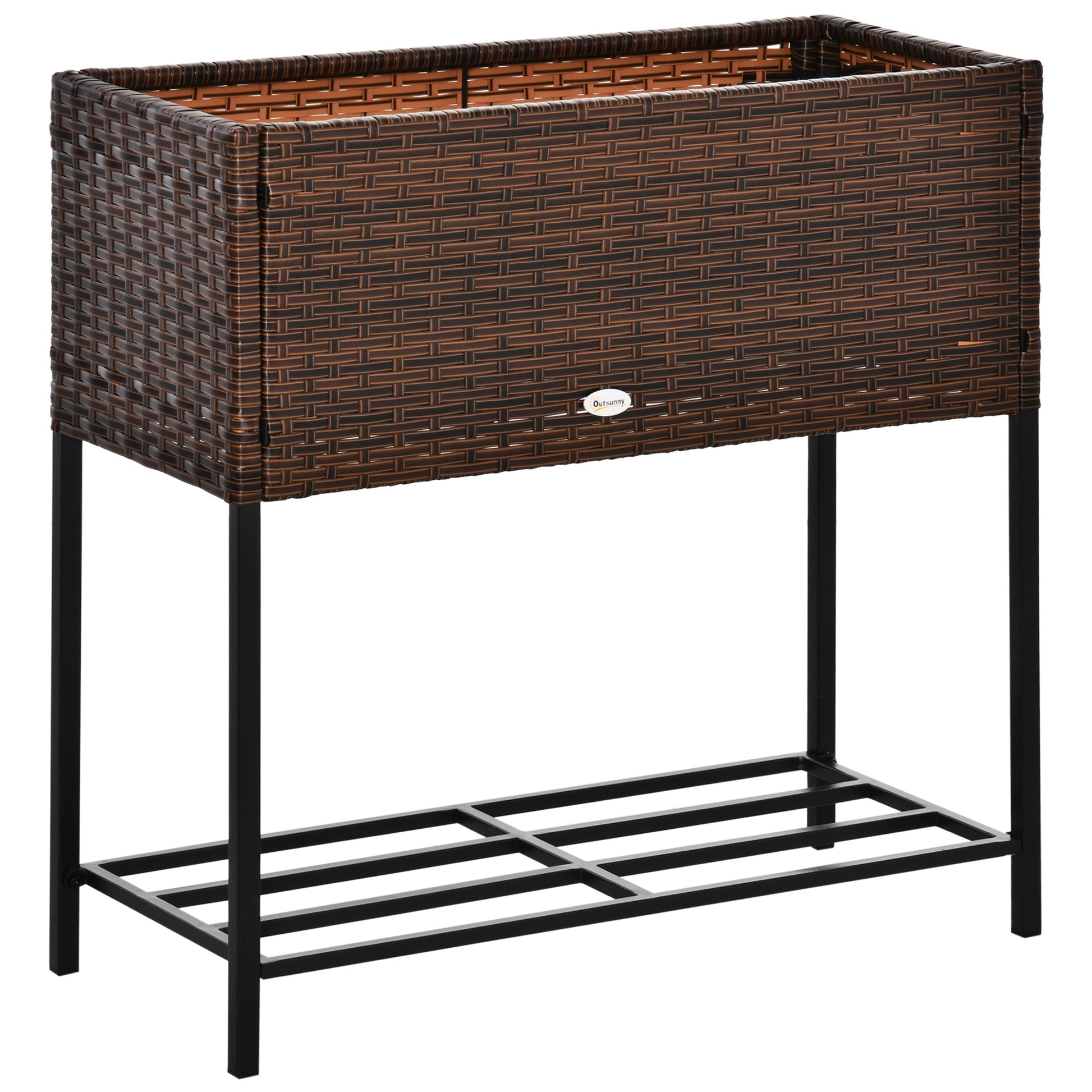 Outsunny Soporte Para Jardinera Exterior Huerto Urbano Con Estante 70x30x70 Cm_0