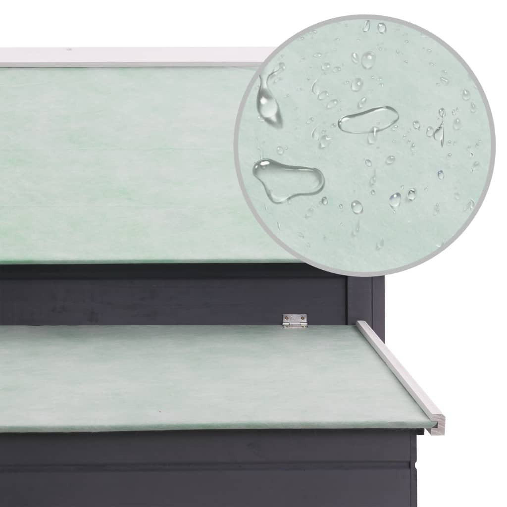 Vidaxl Gallinero De Madera Gris 157x97x110 Cm_4