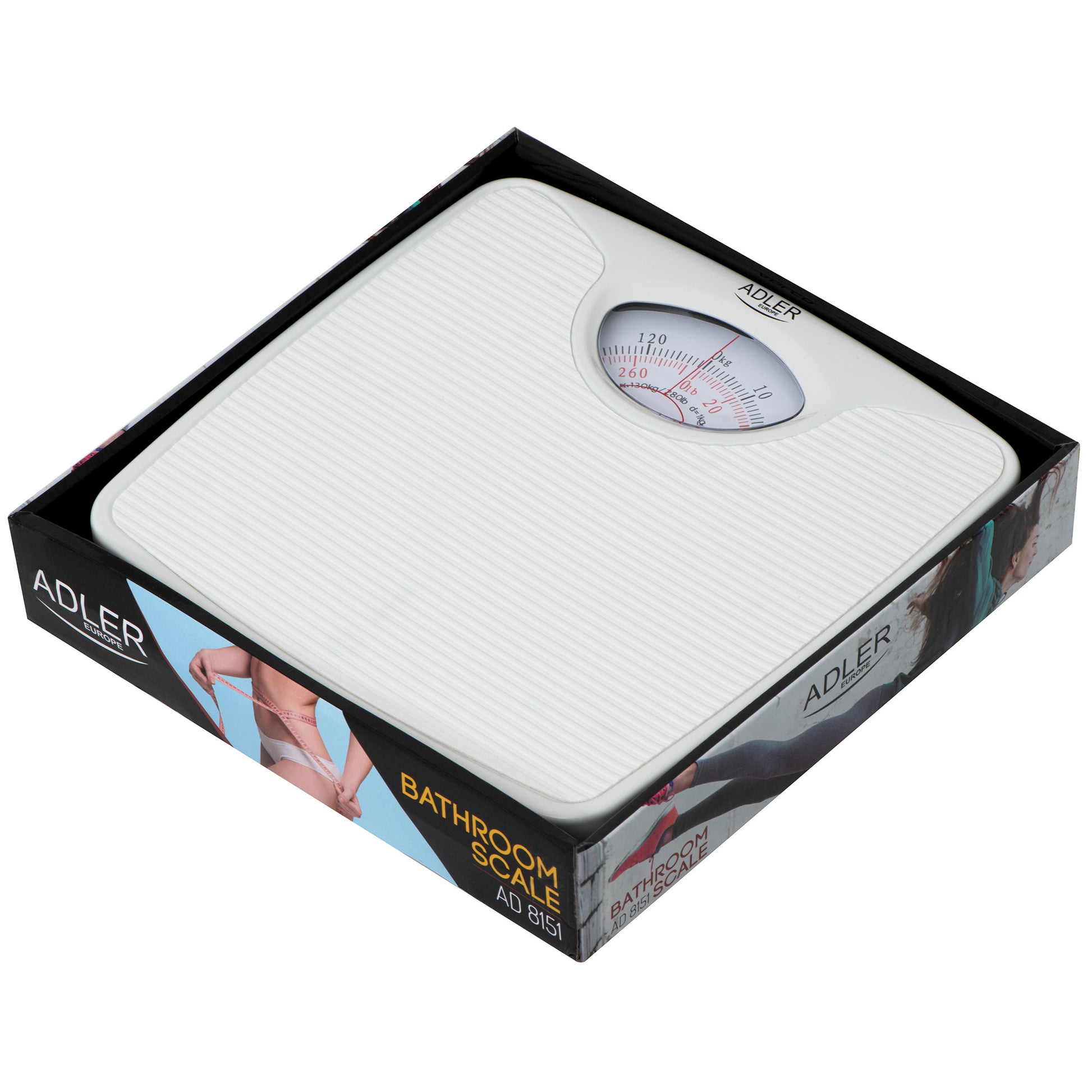 Báscula Analógica De Baño, Precisión, Mecánica, Medición Hasta 130 Kg, Sin Pilas, Fácil Uso Adler Ad8151w Blanco_5