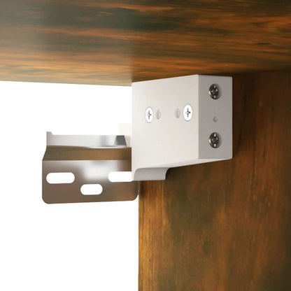Mueble Zapatero Pared Madera Pino Roble Ahumado 70x35x38 Cm / Vetonek_0