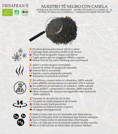 Té Negro Canela Ecológico Pirámides | Calidad | Frisafran 60 Uds_3