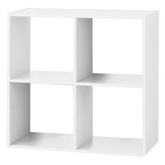 Wellhome Estantes Madera 4 Compartimentos Blanco_0