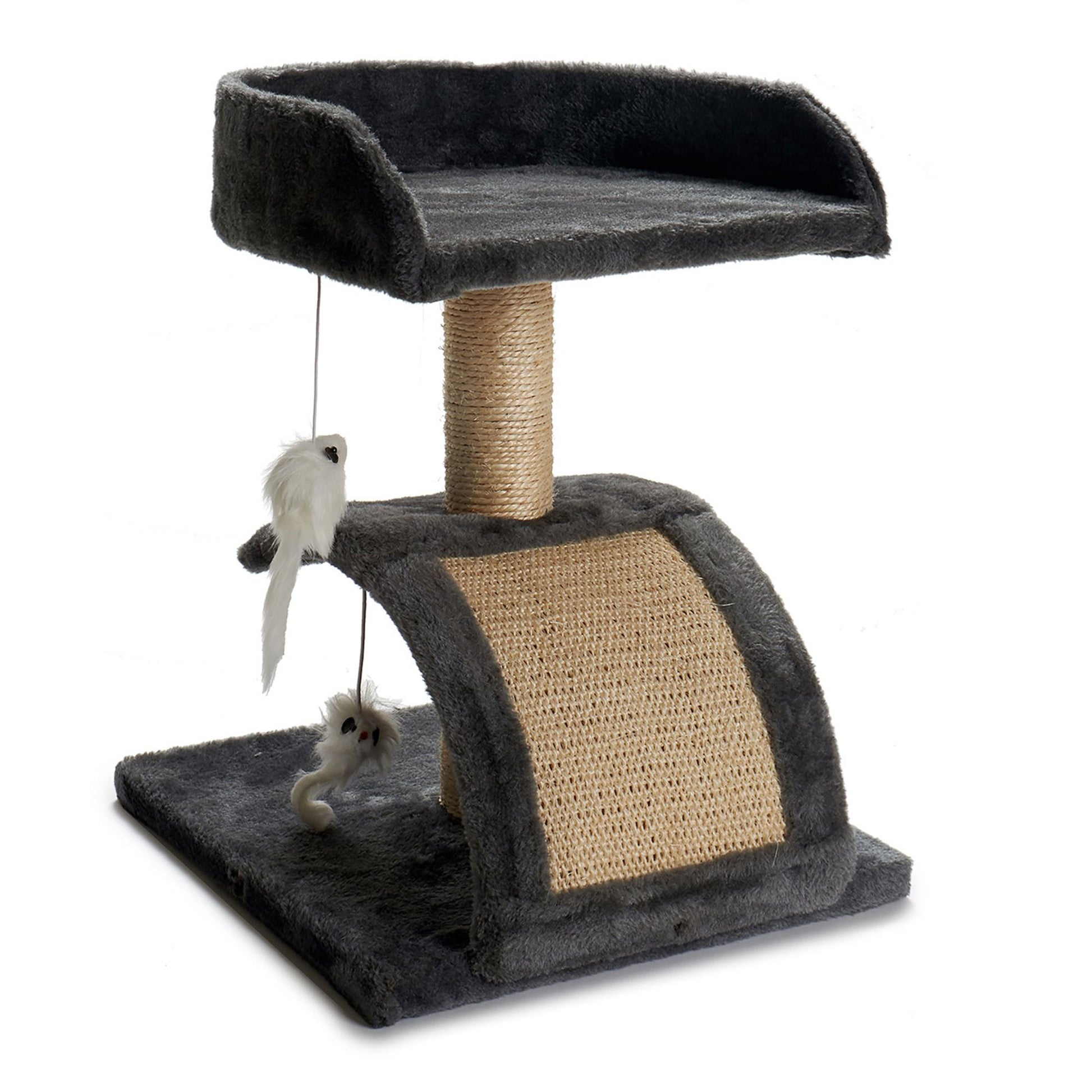 Árbol Para Gatos Con Rascadores Plataforma Y Caseta 31x12x34.5cm_3