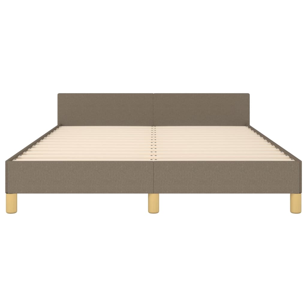 Estructura De Cama Con Cabecero De Tela Gris Taupe 140x190 Cm / Vetonek_3